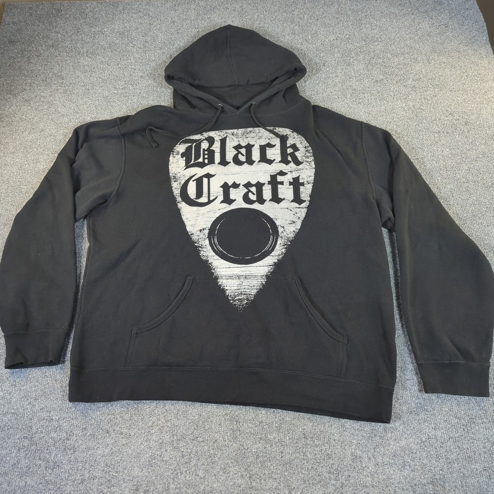 BlackCraft Cult Mens Black Ouija Planchette Guitar Pick Graphic Hoodie XL